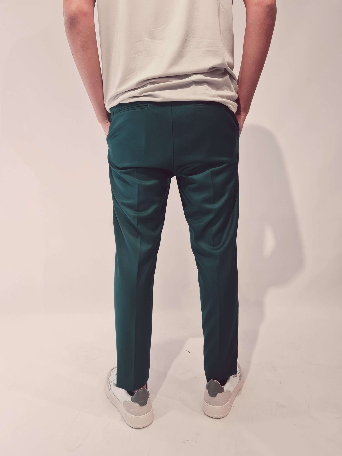 PANTALONE PRIME POLY CON MEZZO ELASTICO E LACCETTI