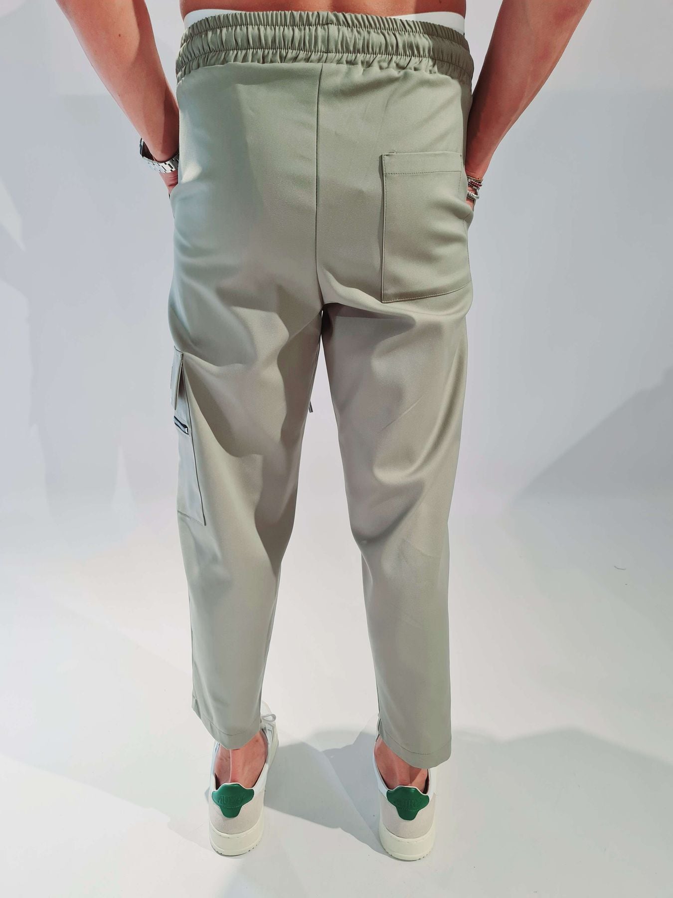 GAVROCHE PANTALONE MODELLO CARGO CON ELASTICO E LACCETTI